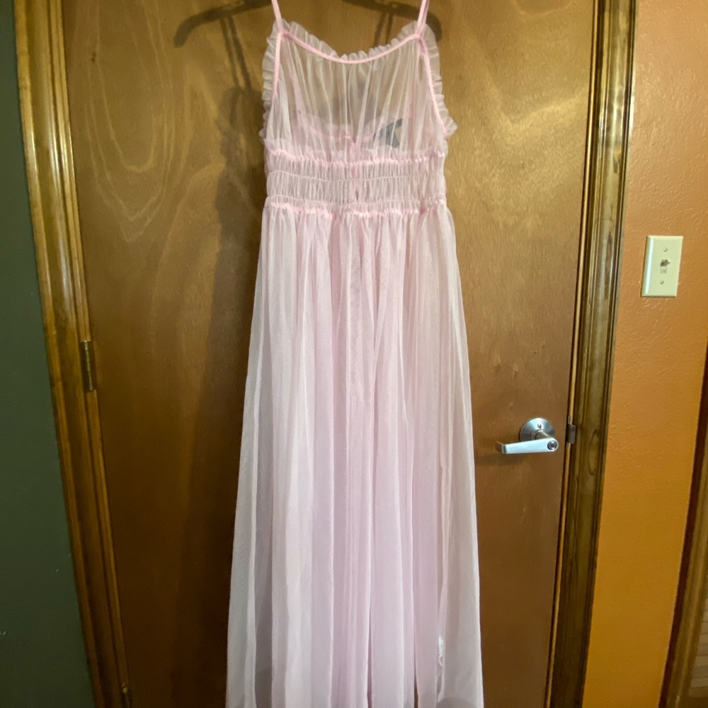 Pink lace dress